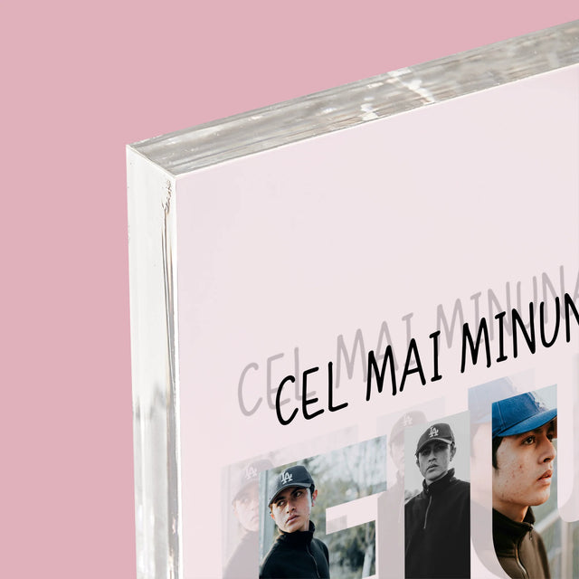 Cuvânt Din Fotografii: Fiu Din Fotografiile Tale - Bloc Acrilic