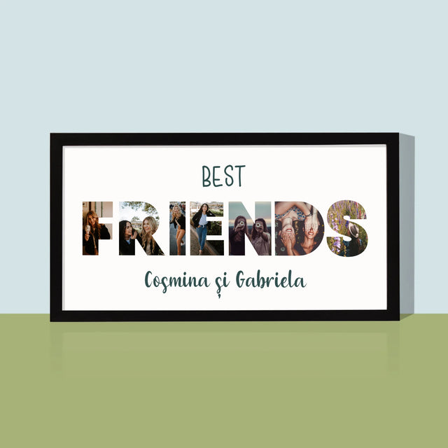 Cuvânt Din Fotografii: Friends Din Fotografiile Tale - Imprimare Cu Ramă 20X40 (Horizontală)