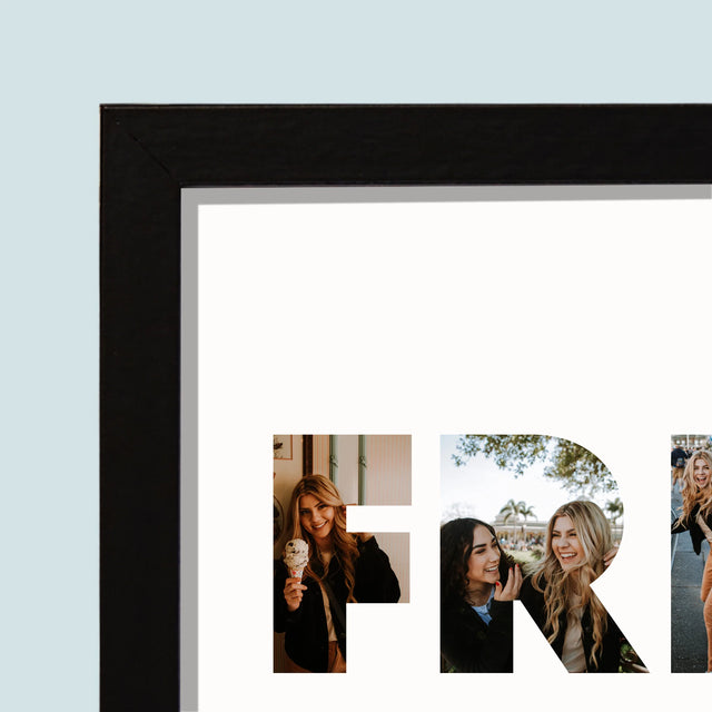 Cuvânt Din Fotografii: Friends Din Fotografiile Tale - Imprimare Cu Ramă 20X40 (Horizontală)