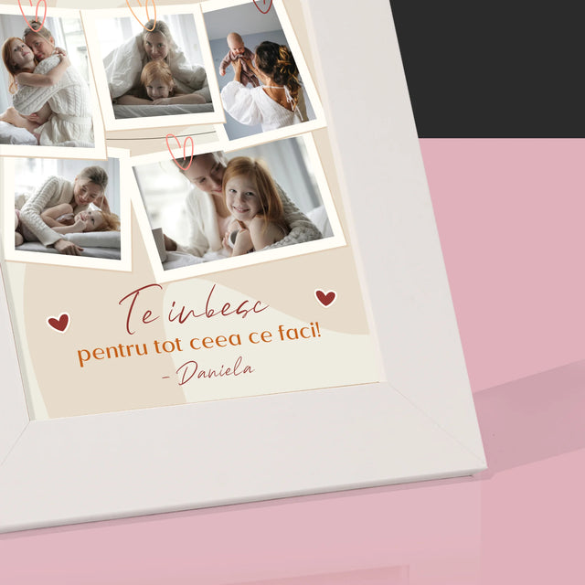 Colaj De Fotografii: Te Iubesc Mamă Fotografii - Ramă Pentru Fotografii (Horizontală)