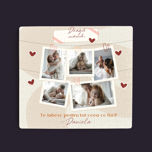 Colaj De Fotografii: Te Iubesc Mamă Fotografii - Puzzle