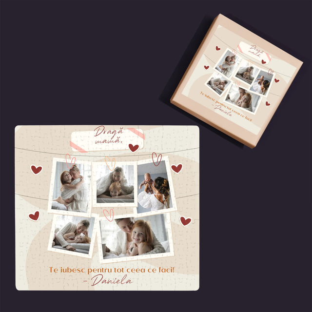 Colaj De Fotografii: Te Iubesc Mamă Fotografii - Puzzle