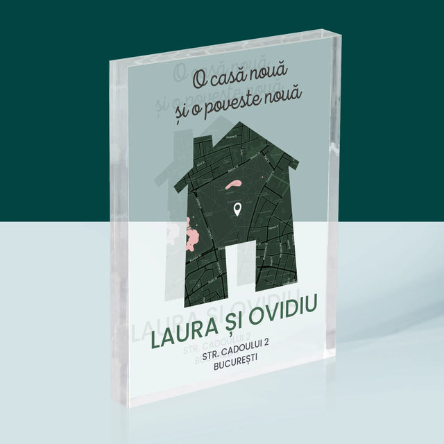 Harta Oraș: Harta Orașului: Casa Nouă - Bloc Acrilic