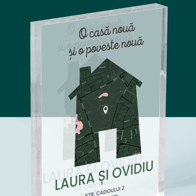 Harta Oraș: Harta Orașului: Casa Nouă - Bloc Acrilic