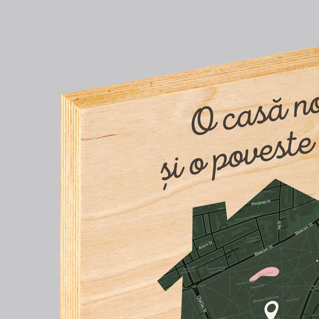 Imprimare pe lemn - verticală