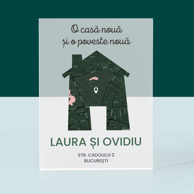 Harta Oraș: Harta Orașului: Casa Nouă - Bloc Acrilic