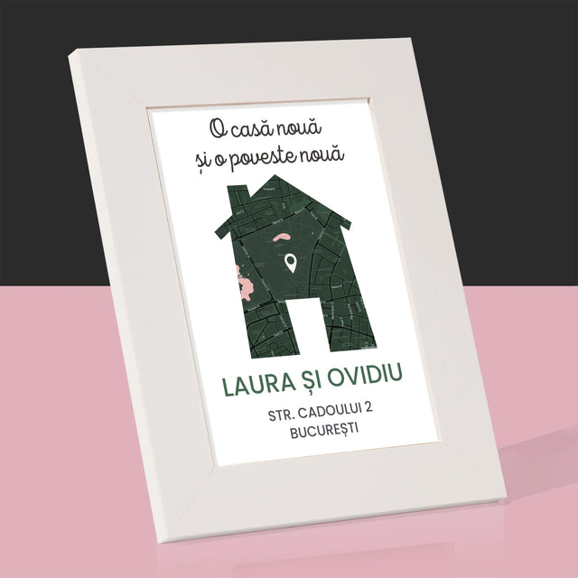 Harta Oraș: Harta Orașului: Casa Nouă - Ramă Pentru Fotografii (Horizontală)