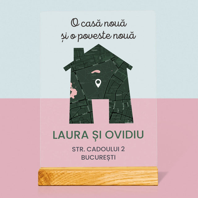 Harta Oraș: Harta Orașului: Casa Nouă - Imprimare Pe Sticlă Acrilică (Verticală)