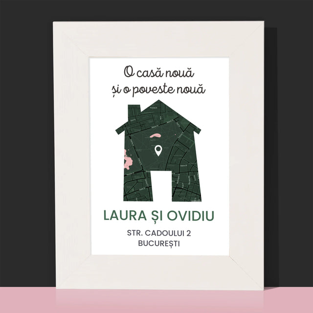Harta Oraș: Harta Orașului: Casa Nouă - Ramă Pentru Fotografii (Horizontală)
