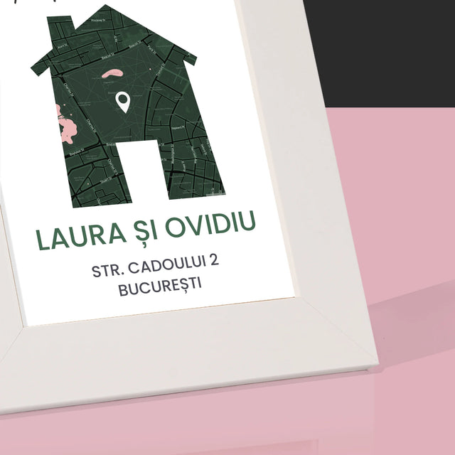 Harta Oraș: Harta Orașului: Casa Nouă - Ramă Pentru Fotografii (Horizontală)