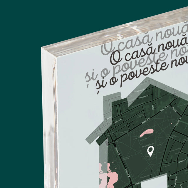 Harta Oraș: Harta Orașului: Casa Nouă - Bloc Acrilic