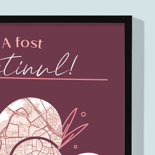 Harta Oraș: Harta Orașului: Destin - Imprimare Cu Ramă 30X40 (Verticală)