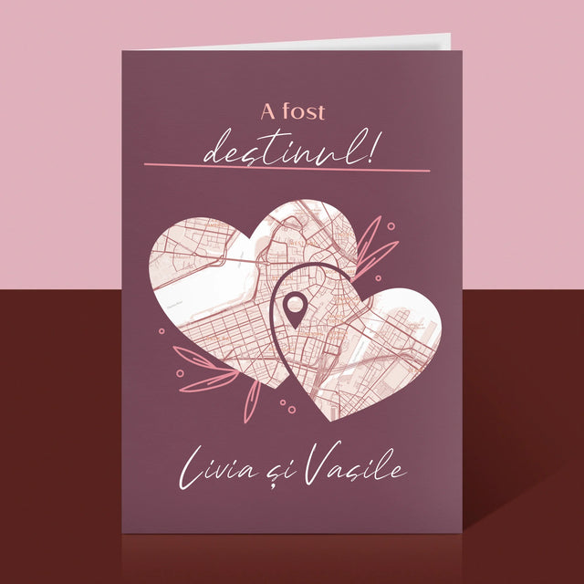 Harta Oraș: Harta Orașului: Destin - Card Cu Felicitări