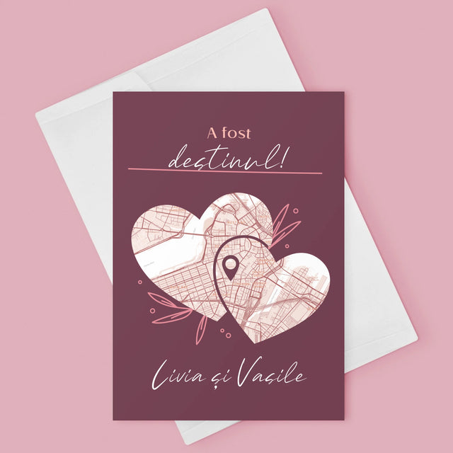 Harta Oraș: Harta Orașului: Destin - Card Cu Felicitări