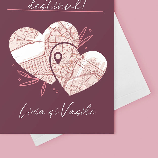 Harta Oraș: Harta Orașului: Destin - Card Cu Felicitări