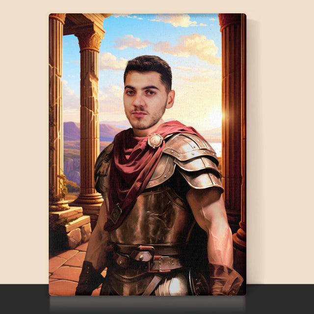 Portret Regal: Luptător - Imprimare Cu Ramă 30X40 (Verticală)