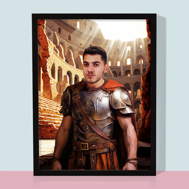 Portret Regal: Gladiator - Imprimare Cu Ramă 30X40 (Verticală)