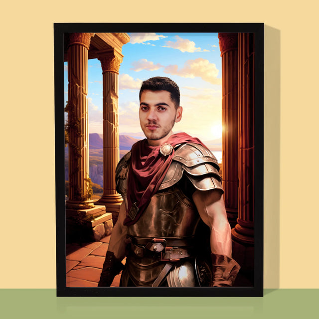 Portret Regal: Luptător - Imprimare Cu Ramă 30X40 (Verticală)