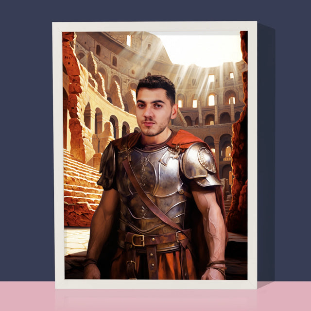 Portret Regal: Gladiator - Imprimare Cu Ramă 30X40 (Verticală)