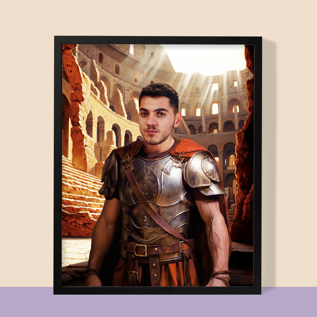 Portret Regal: Gladiator - Imprimare Cu Ramă 30X40 (Verticală)