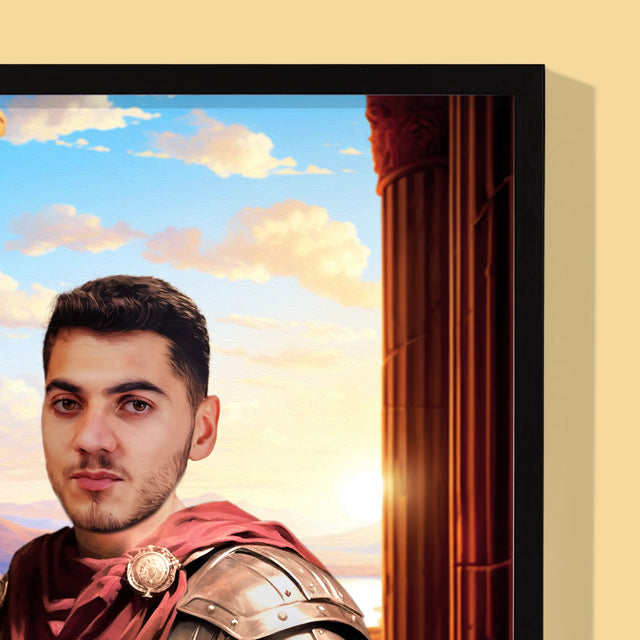 Portret Regal: Luptător - Imprimare Cu Ramă 30X40 (Verticală)