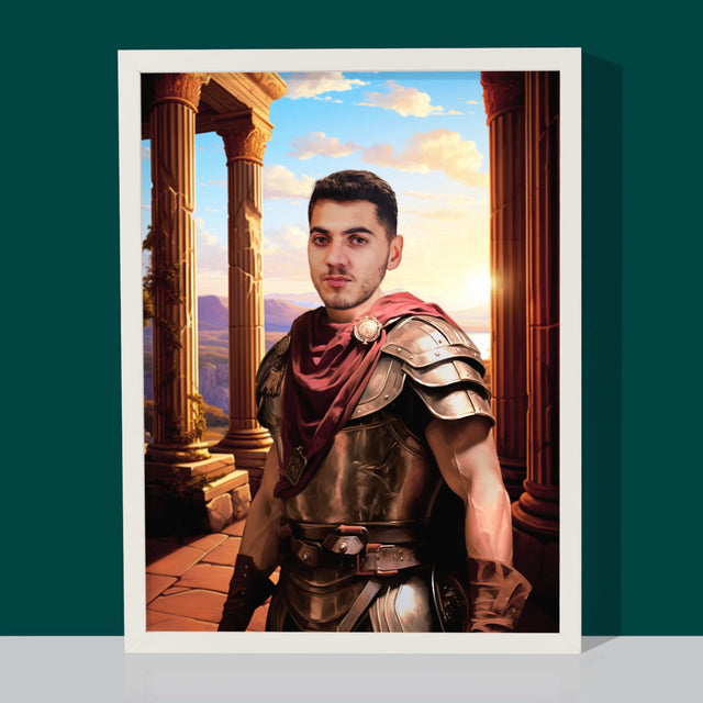 Portret Regal: Luptător - Imprimare Cu Ramă 30X40 (Verticală)