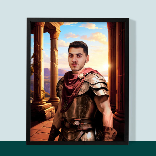 Portret Regal: Luptător - Imprimare Cu Ramă 30X40 (Verticală)