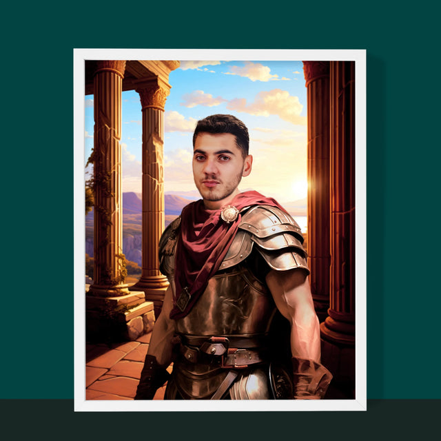 Portret Regal: Luptător - Imprimare Cu Ramă 30X40 (Verticală)