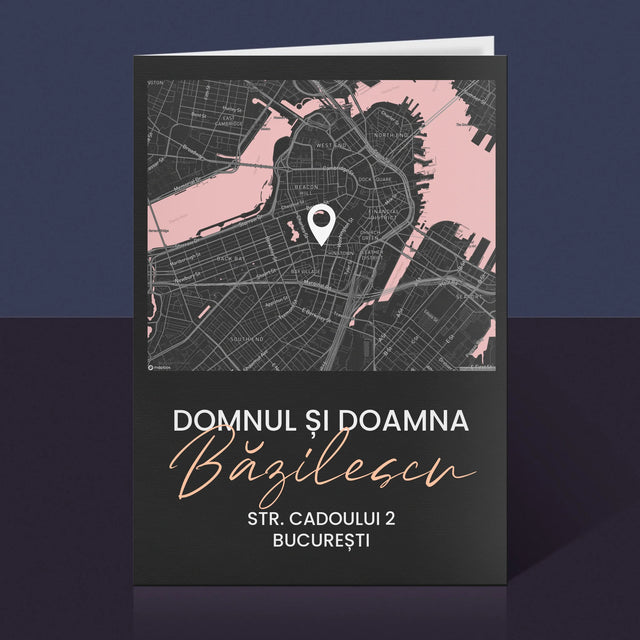 Harta Oraș: Harta Orașului: Domn Și Doamnă - Card Cu Felicitări