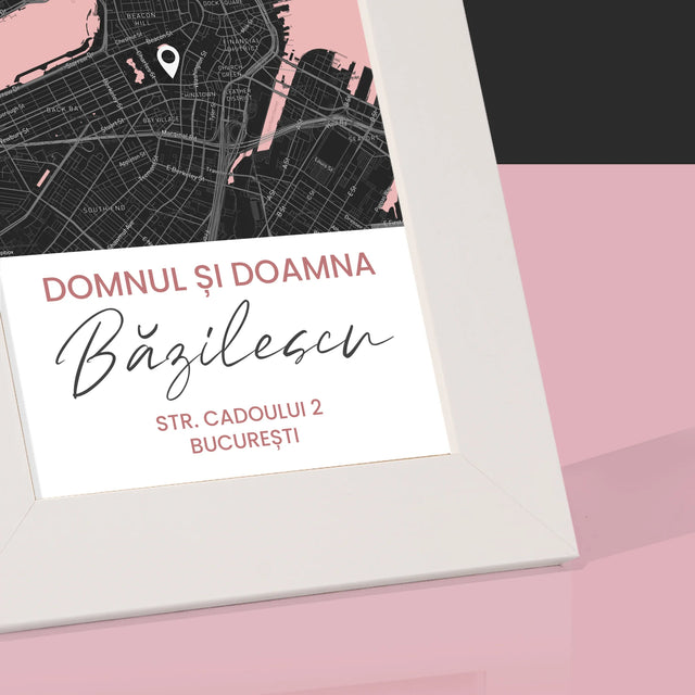Harta Oraș: Harta Orașului: Domn Și Doamnă - Ramă Pentru Fotografii (Horizontală)