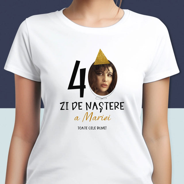 Fotografie Si Semnătură: A 40 Zi De Naștere Căciulă - Tricou Pentru Femei