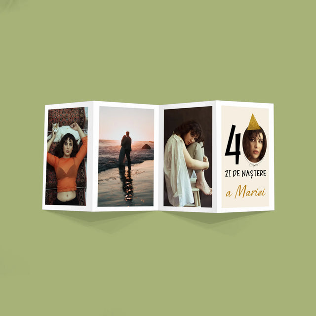 Fotografie Si Semnătură: A 40 Zi De Naștere Căciulă - Set Mare Fotografii Pliante