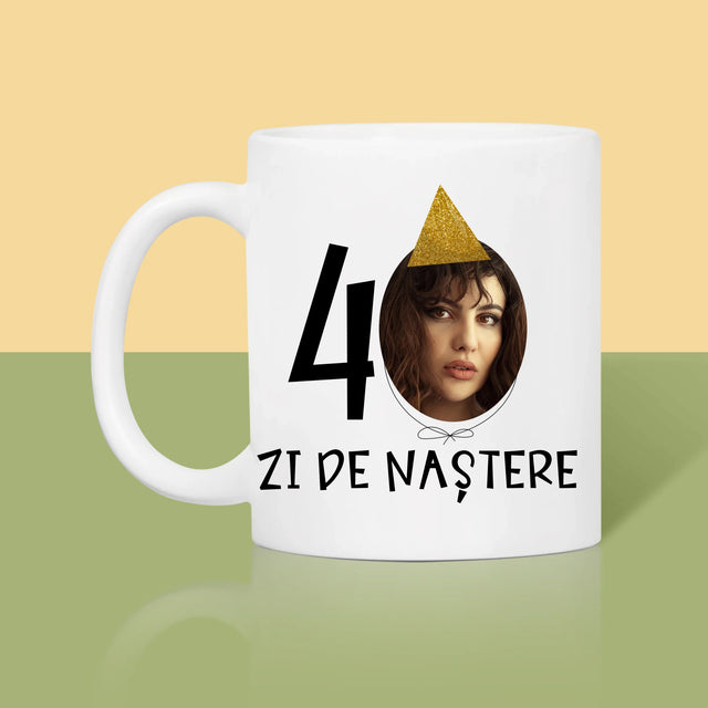 Fotografie Si Semnătură: A 40 Zi De Naștere Căciulă - Cană