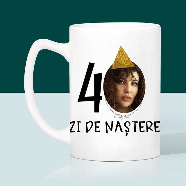 Fotografie Si Semnătură: A 40 Zi De Naștere Căciulă - Cană