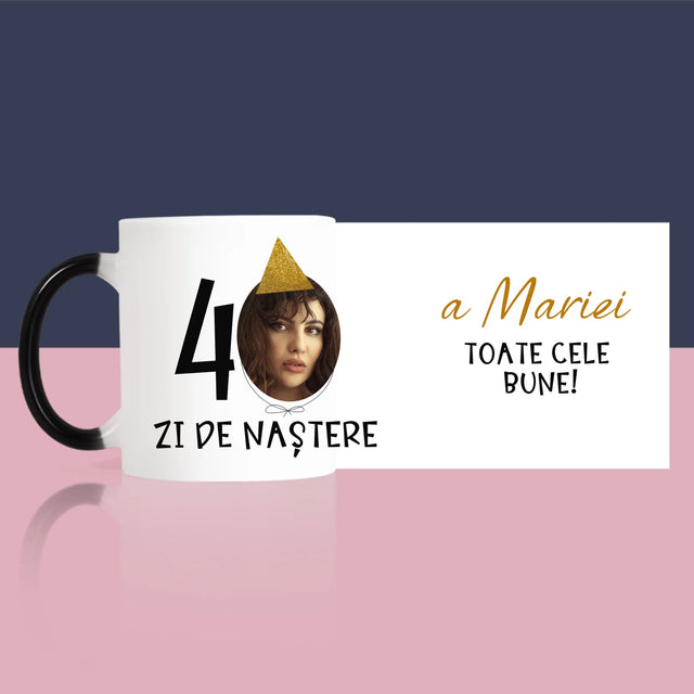 Fotografie Si Semnătură: A 40 Zi De Naștere Căciulă - Cană