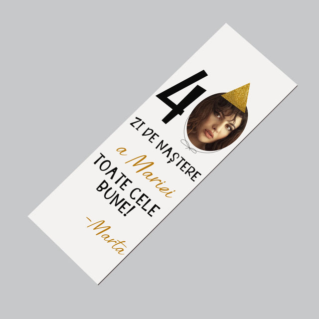 Fotografie Si Semnătură: A 40 Zi De Naștere Căciulă - Magnet Pe Fregider