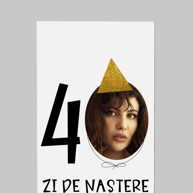 Fotografie Si Semnătură: A 40 Zi De Naștere Căciulă - Magnet Pe Fregider