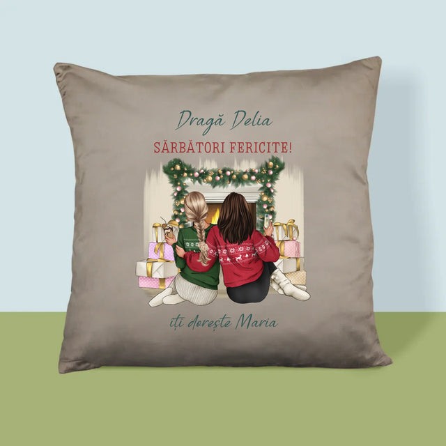 Creator De Personaj: Prietene De Sărbători - Pernă (Cu Fotografie)