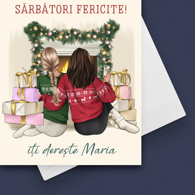 Creator De Personaj: Prietene De Sărbători - Card Cu Felicitări
