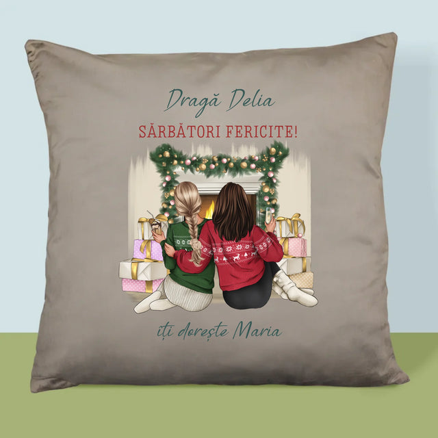 Creator De Personaj: Prietene De Sărbători - Pernă (Cu Fotografie)