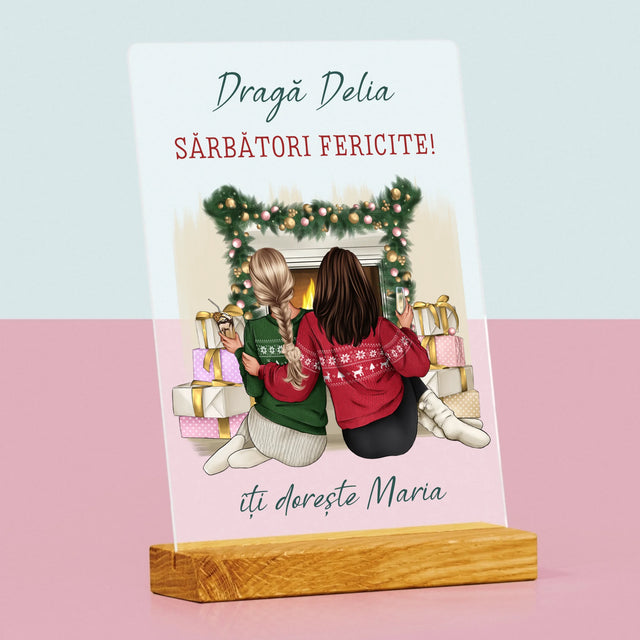 Creator De Personaj: Prietene De Sărbători - Imprimare Pe Sticlă Acrilică (Verticală)