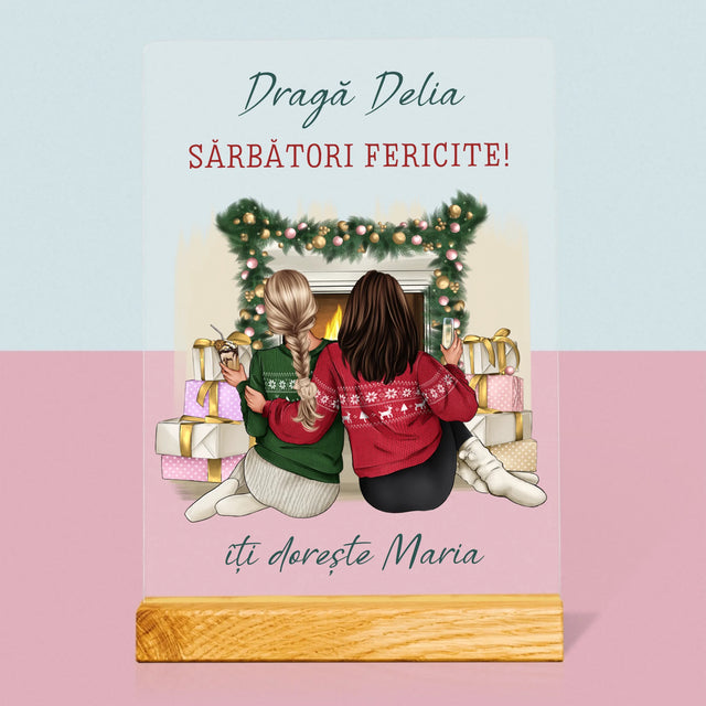 Creator De Personaj: Prietene De Sărbători - Imprimare Pe Sticlă Acrilică (Verticală)
