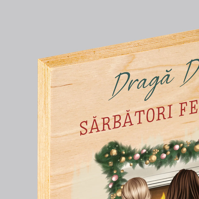 Creator De Personaj: Prietene De Sărbători - Imprimare Pe Lemn ( Verticală)