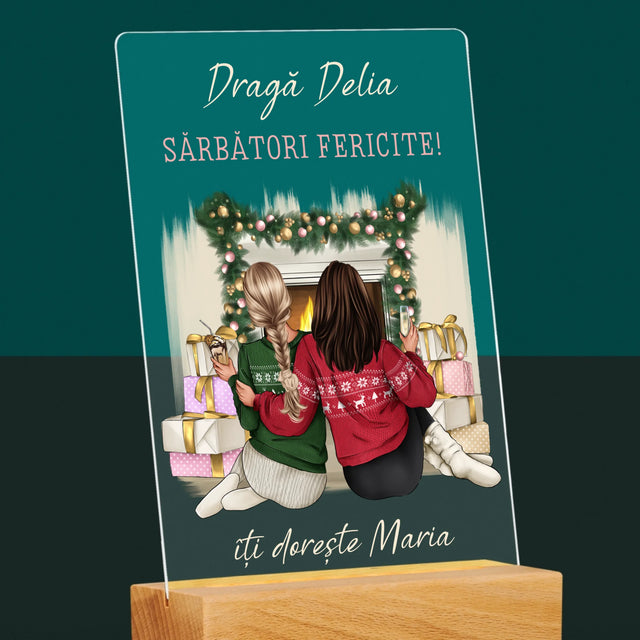 Creator De Personaj: Prietene De Sărbători - Imprimare Pe Sticlă Acrilică (Verticală)