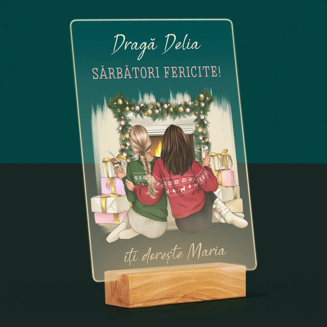 Creator De Personaj: Prietene De Sărbători - Imprimare Pe Sticlă Acrilică (Verticală)