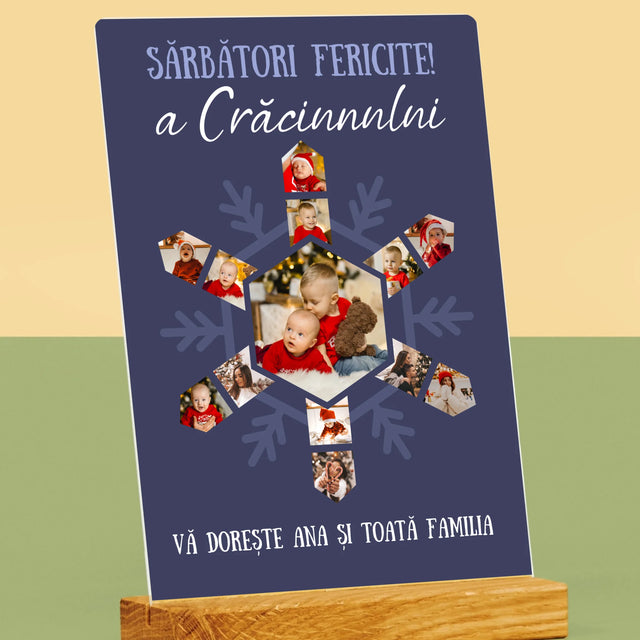 Formă Din Fotografii: Fulg - Imprimare Pe Sticlă Acrilică (Verticală)