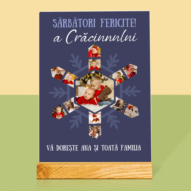 Formă Din Fotografii: Fulg - Imprimare Pe Sticlă Acrilică (Verticală)