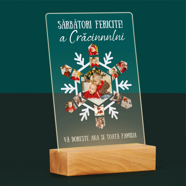 Formă Din Fotografii: Fulg - Imprimare Pe Sticlă Acrilică (Verticală)