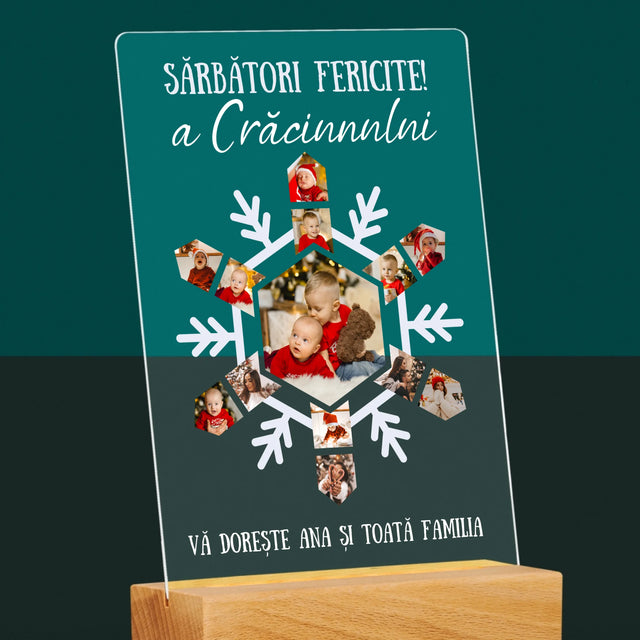 Formă Din Fotografii: Fulg - Imprimare Pe Sticlă Acrilică (Verticală)