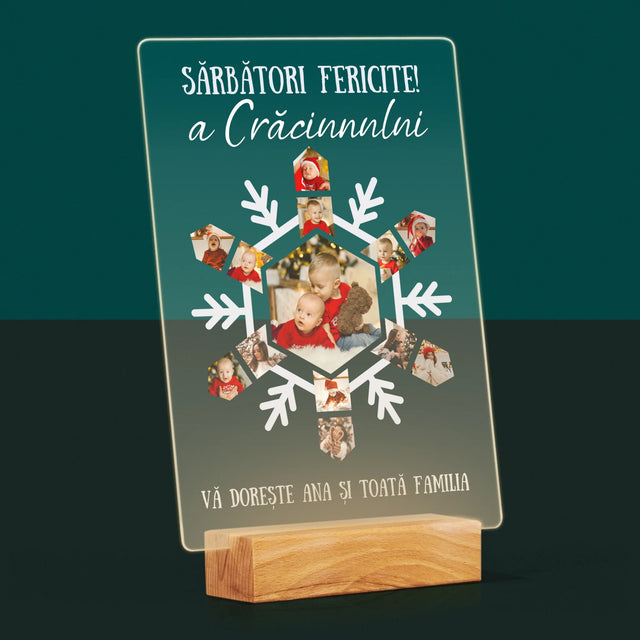 Formă Din Fotografii: Fulg - Imprimare Pe Sticlă Acrilică (Verticală)